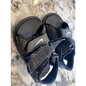 Nike Santiam Shoes Toddler 4C 4 Sandals 344632-011 Sandal Black Adjustable Water